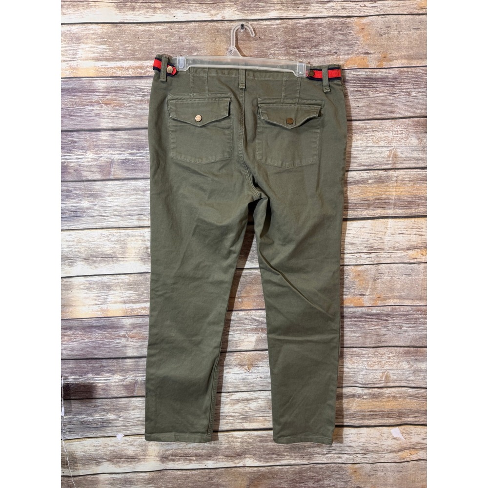 Veronica Beard Jeans Adrina Skinny Ankle Cargo 28 Olive Green High Rise Stretch - Picture 7 of 10